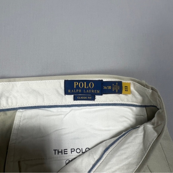 Polo Ralph Lauren Chino Classic Fit Men’s Beige Size 34/30 - Picture 3 of 10